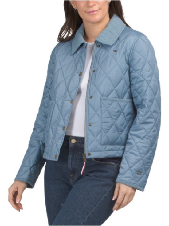 Tommy Hilfiger Jackets & Blazers - Tommy Hilfiger Pale Blue Quilted Puffer Jacket
